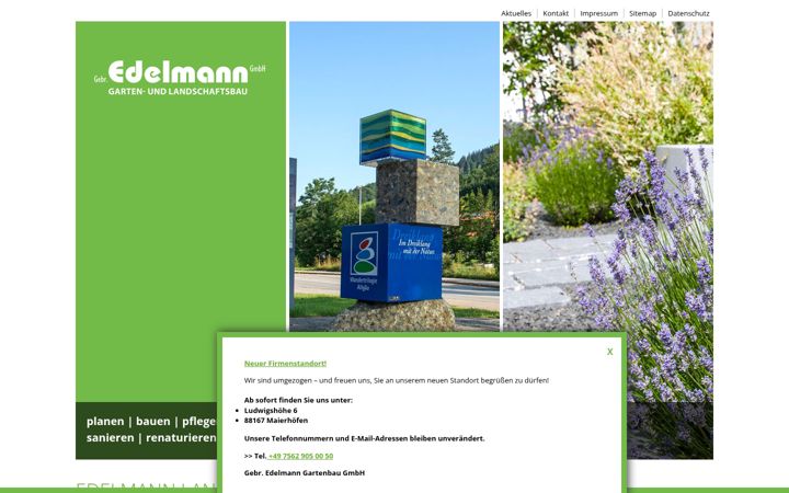 Zrzut ekranu edelmann-gartenbau.de