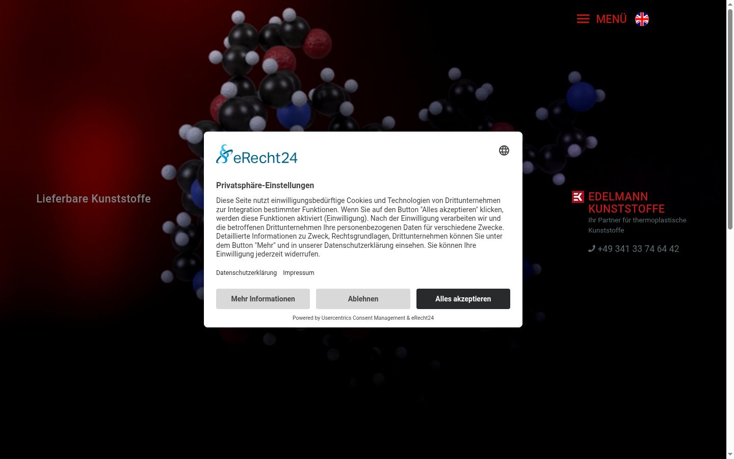 Screenshot van de toestemmingsbanner zoals getoond vóór enige interactie