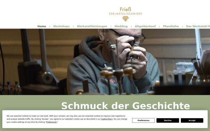 Screenshot of edelmetallschmiede-friess.com