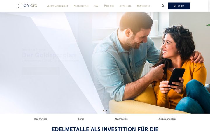 Screenshot of edelmetallsparer.at