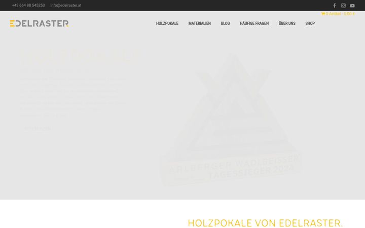 Screenshot stránky edelraster.at