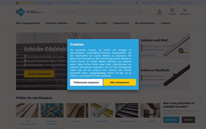 Screenshot of edelstahl-treppengelaender.com