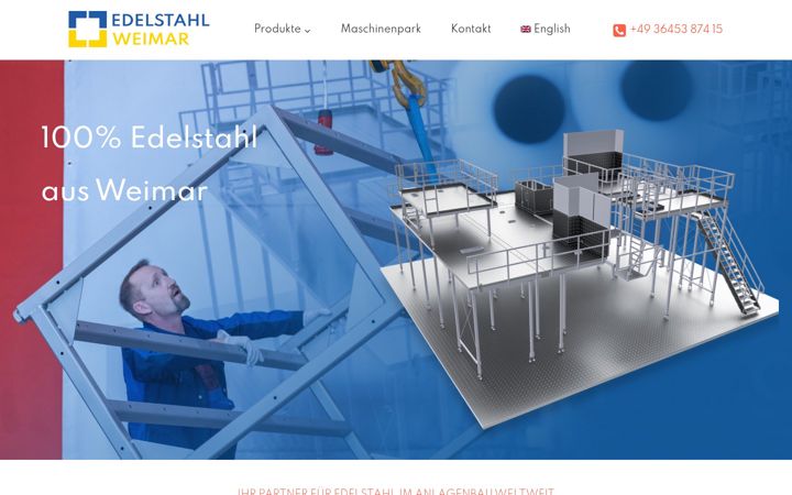 Snimka zaslona za edelstahl-weimar.de