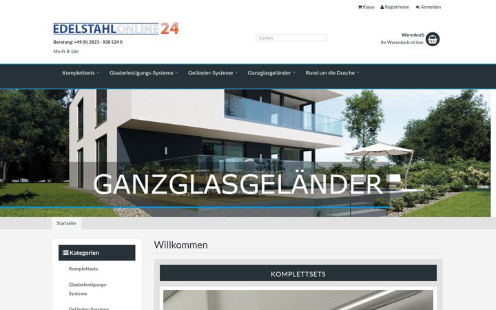 Screenshot of edelstahlonline24.de