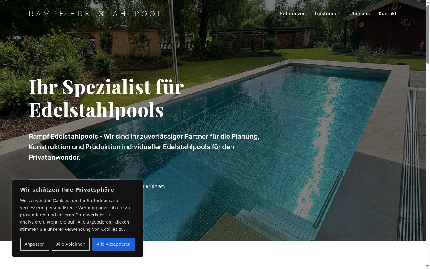 Snimka zaslona bannera za privolu prikazanog prije bilo kakve interakcije