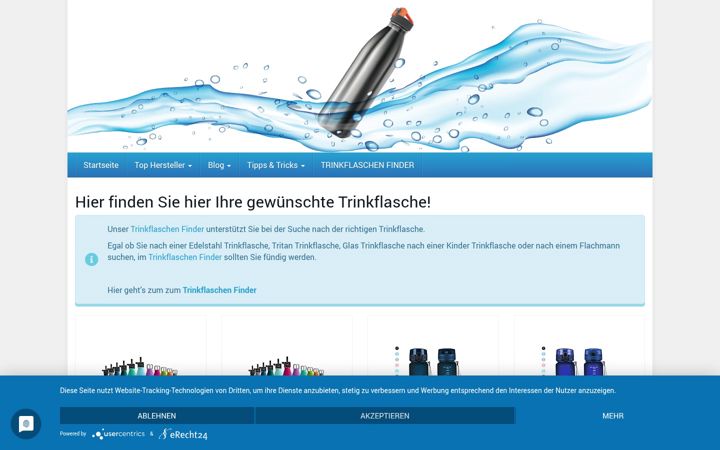 Screenshot of edelstahltrinkflasche.de