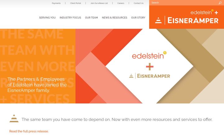 Screenshot of edelsteincpa.com