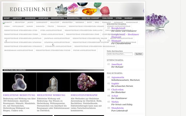 Screenshot of edelsteine.net