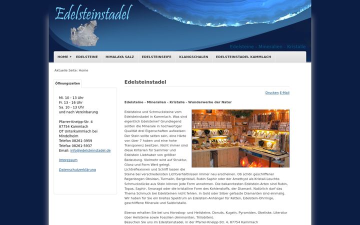 Screenshot of edelsteinstadel.de