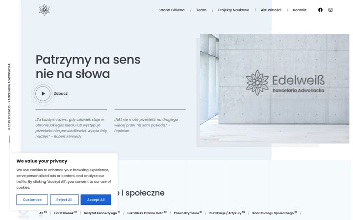 Captura de pantalla de edelweis.pl