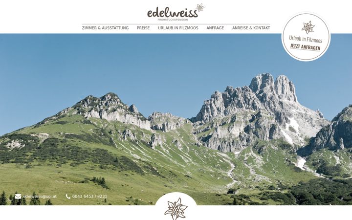 Screenshot of edelweiss-filzmoos.at