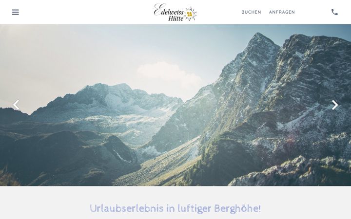 Screenshot of edelweisshuette.it