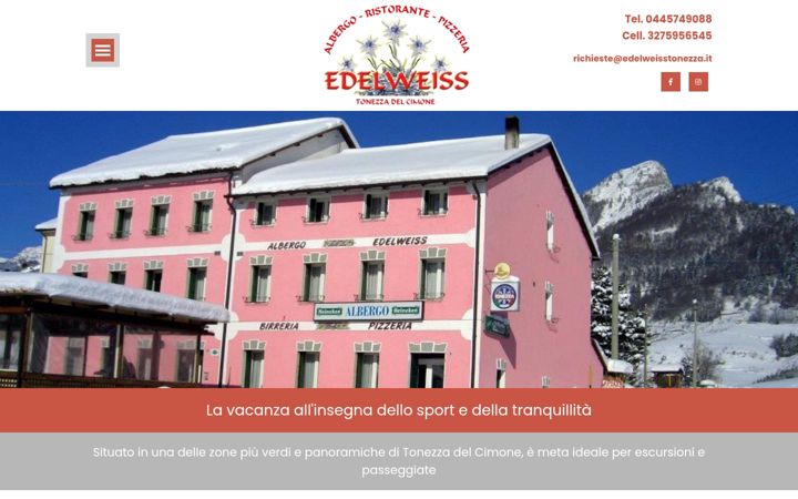 Screenshot von edelweisstonezza.it