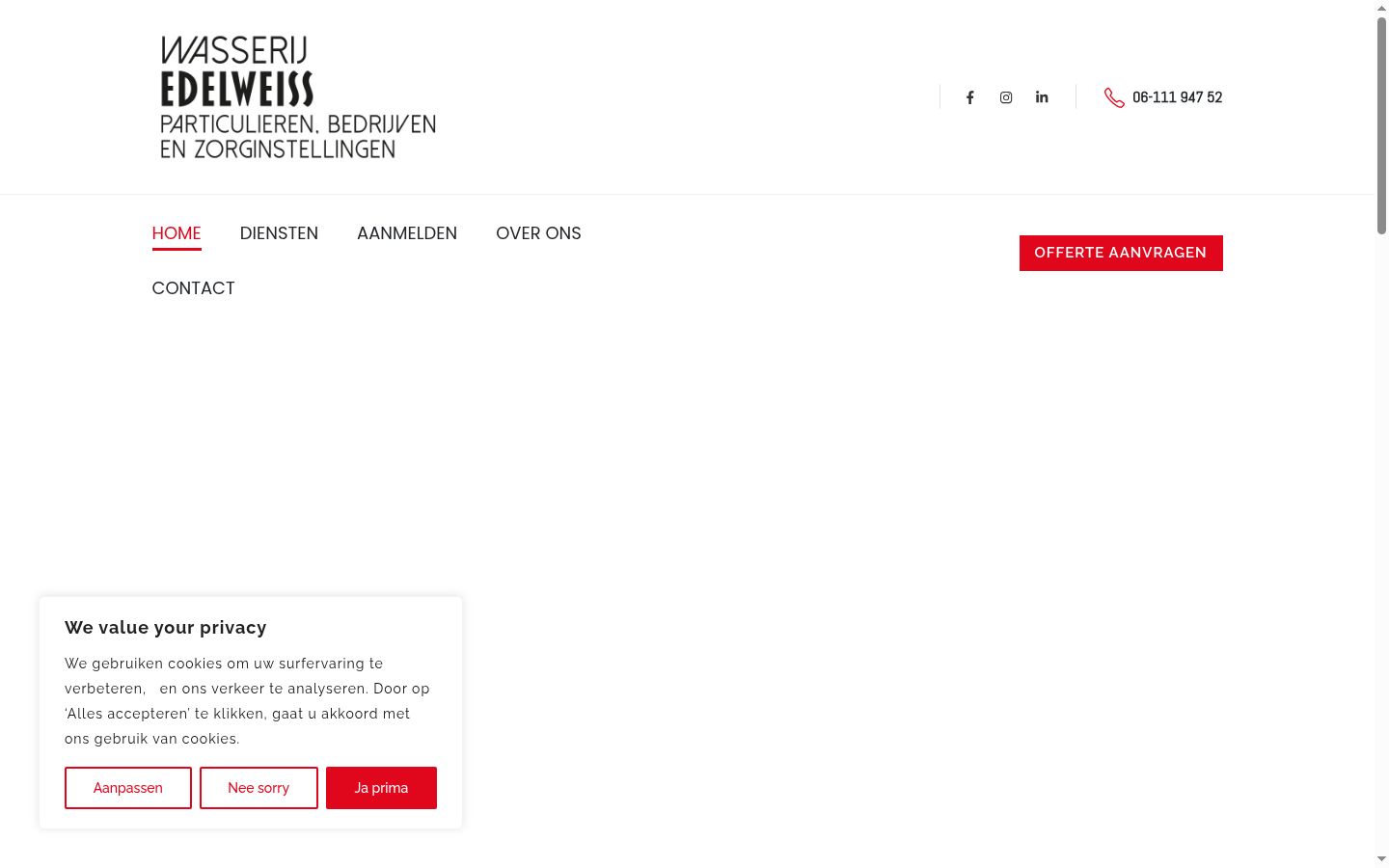 Capture d'écran de la bannière de consentement affichée avant toute interaction