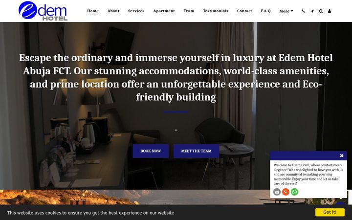 Screenshot of edemhotels.com