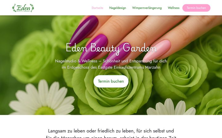 Screenshot of eden-beautygarden.com