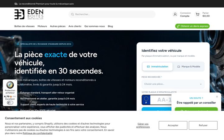 Screenshot of eden-boites.com