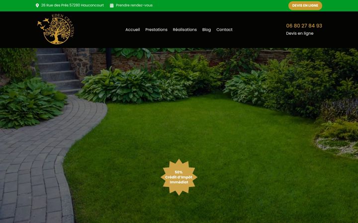 Screenshot of eden-creation-paysagiste.com