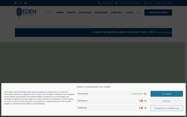 Screenshot of eden-promotion.fr