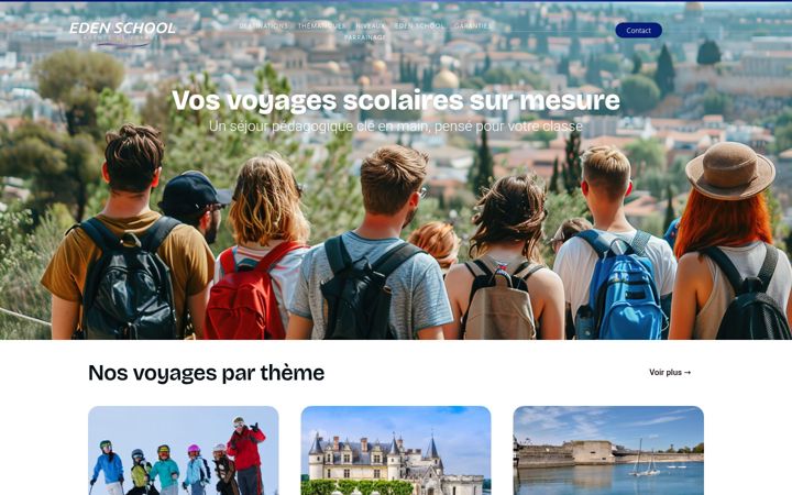 Snímek obrazovky eden-school-voyages.fr