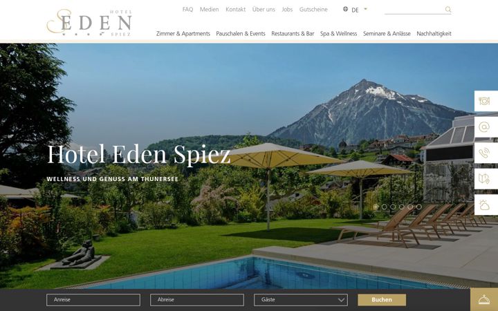 Screenshot of eden-spiez.ch