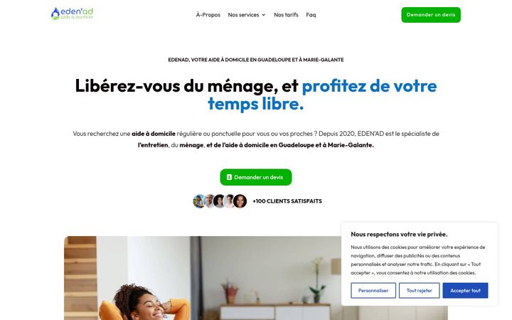 Screenshot of edenad.fr