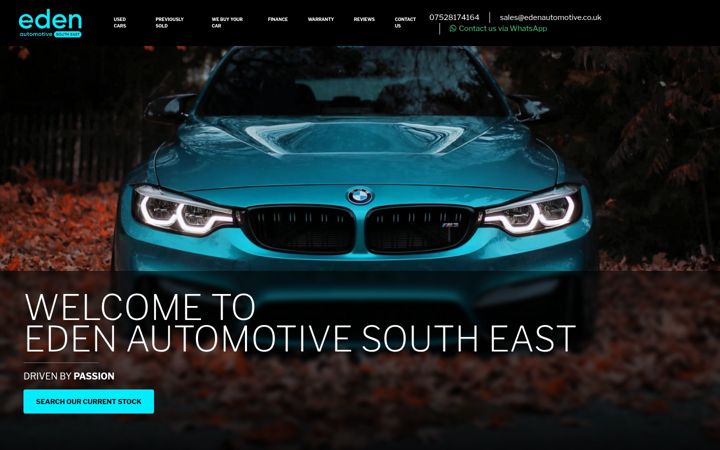 Captura de pantalla de edenautomotive.co.uk