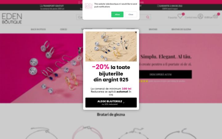 Screenshot von edenboutique.ro