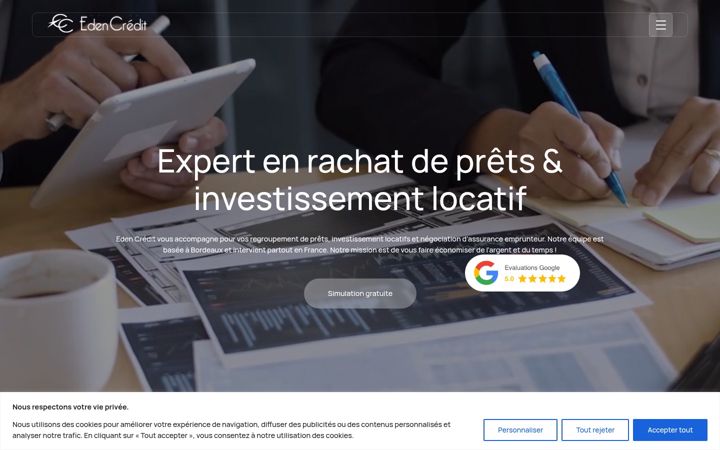 Snimka zaslona za edencredit.fr