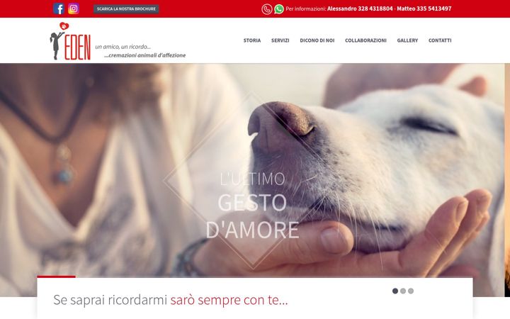 Screenshot of edencremazionianimali.com
