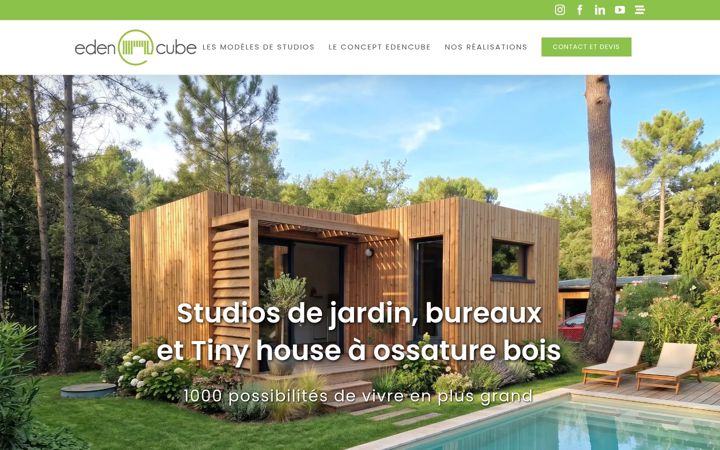 Snímek obrazovky edencube.fr