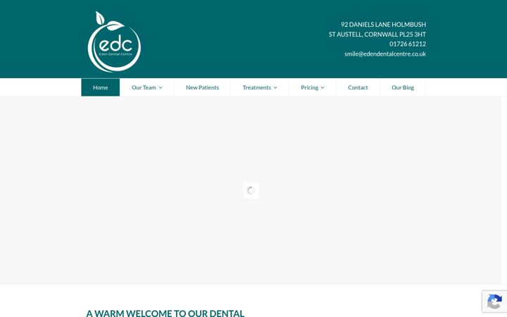 Screenshot of edendentalcentre.co.uk