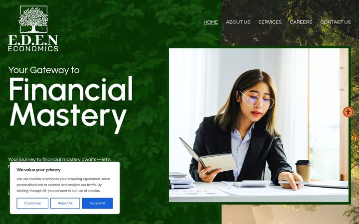Screenshot of edeneconomics.com