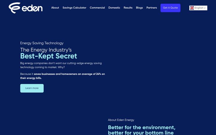 Captura de pantalla de edenenergypartners.co.uk