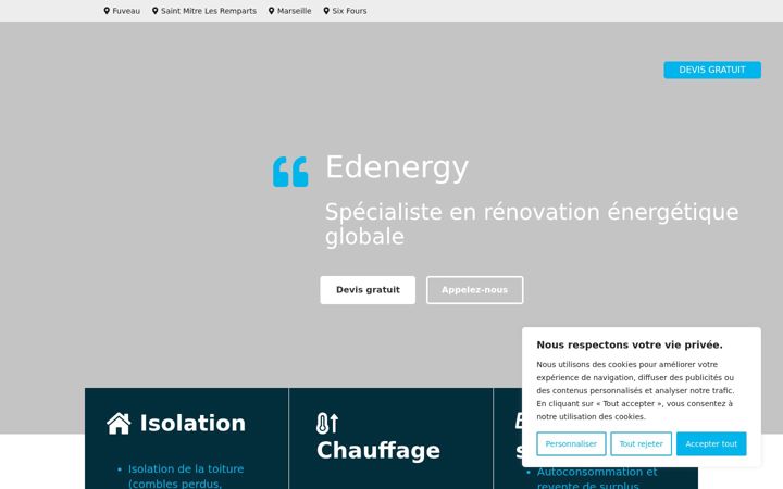 Snímek obrazovky edenergy.fr