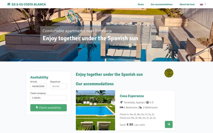 Screenshot of edenes-costablanca.com