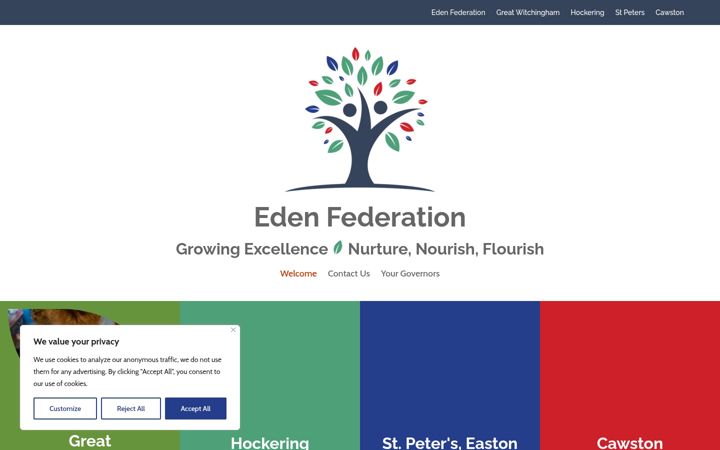 Screenshot of edenfederation.co.uk