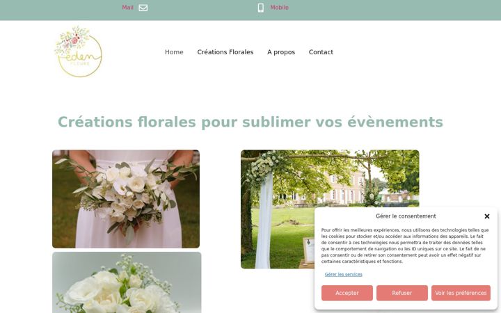 Screenshot of edenfleurs80.com