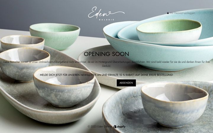 Screenshot of edengalerie.com