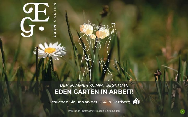 Screenshot stránky edengarten.at