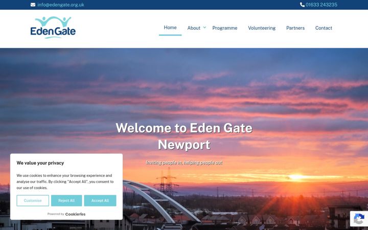 Screenshot of edengate.org.uk