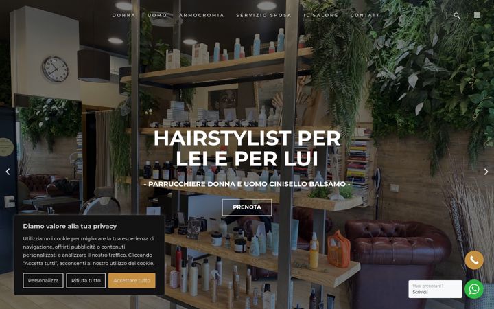Screenshot von edenhairdressing.it