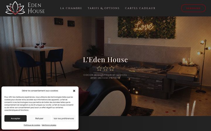 Screenshot of edenhousecarpentras.fr