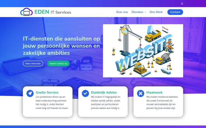 Screenshot di edenitservices.nl