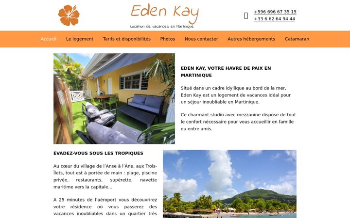 Screenshot of edenkay.fr