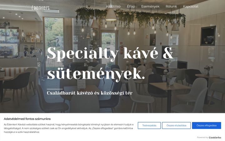 Skjermbilde av edenkertkavezo.hu