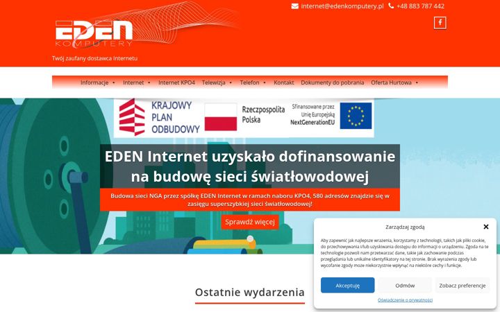 Captura de pantalla de edenkomputery.pl