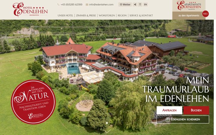 Screenshot of edenlehen.com