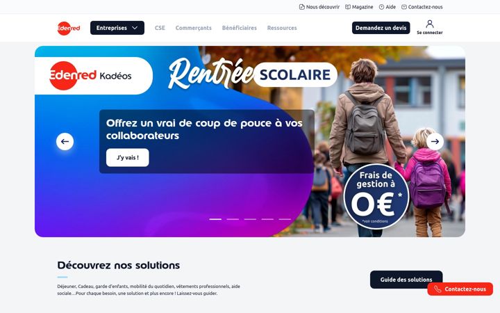 Zrzut ekranu edenred.fr