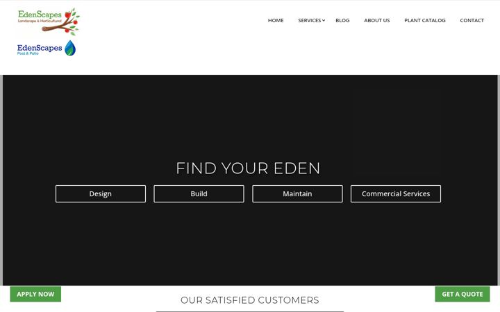 Screenshot of edenscapeslh.com